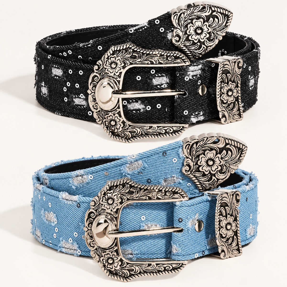Cinturones Denim Vintage. 🖤💙